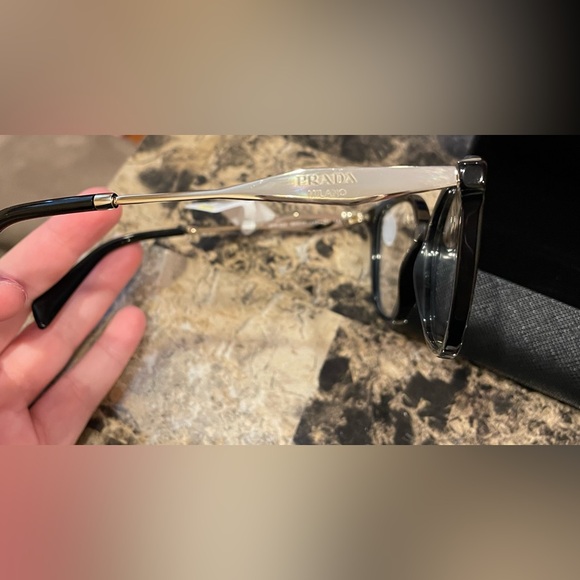 Prada Eyeglasses VPR02ZV 1AB101 NWT BLACK šš¤ - Picture 7 of 14